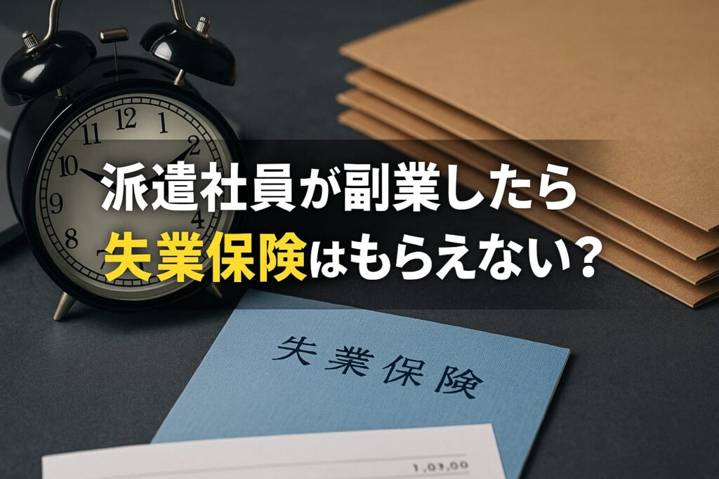 派遣社員が副業したら「失業保険(雇用保険)」はもらえない?バレる?受給条件と手続き