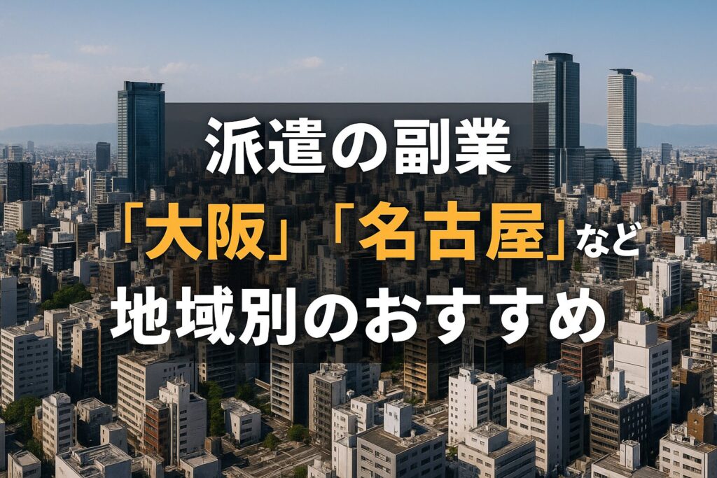 派遣の副業「大阪」「名古屋」など 地域別のおすすめ