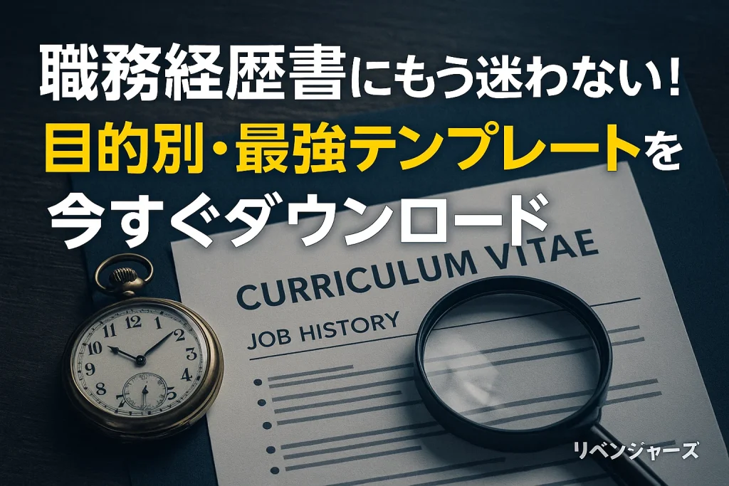 職務経歴書にもう迷わない!目的別・最強テンプレートを今すぐダウンロード