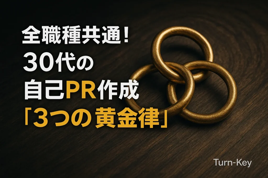 全職種共通！30代の自己PR作成「3つの黄金律」