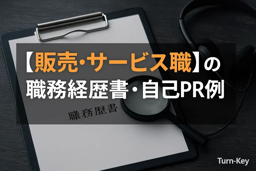 【販売・サービス職】の職務経歴書・自己PR例文