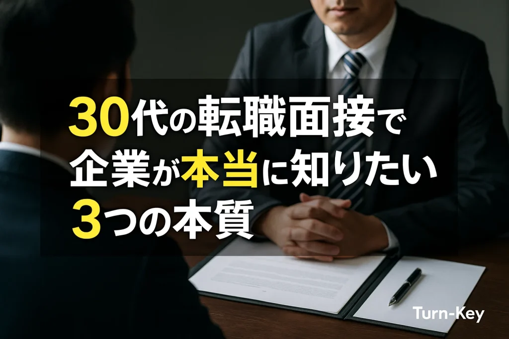 30代の転職面接で企業が本当に知りたい3つの本質