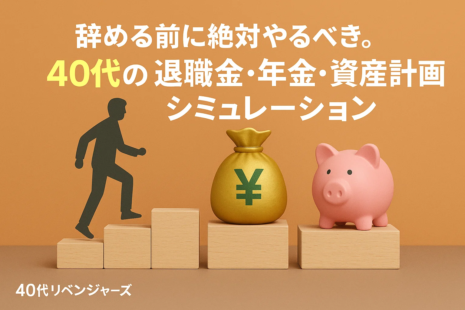 辞める前に絶対やるべき。40代の退職金・年金・資産計画シミュレーション