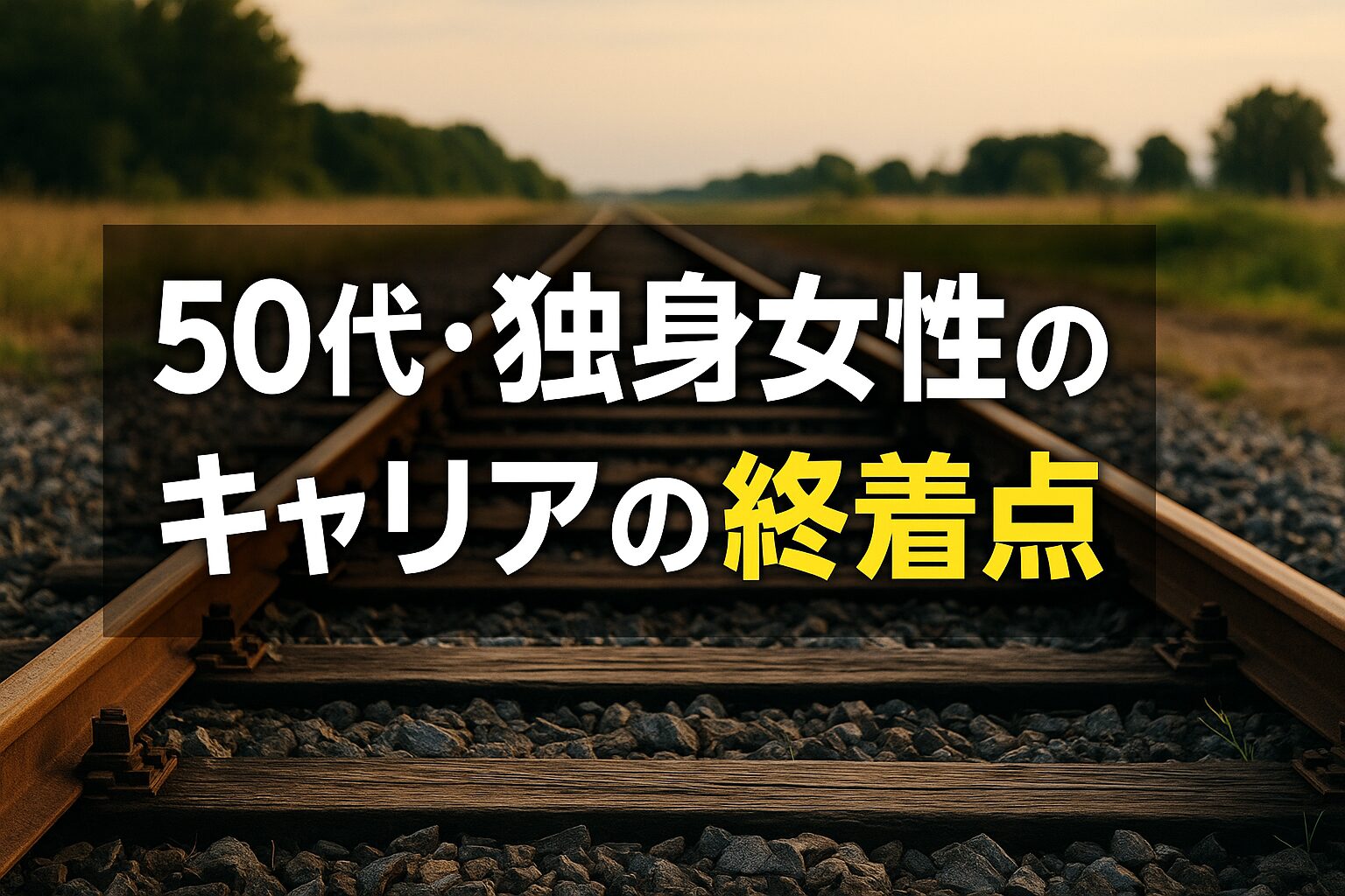 50代・独身女性キャリアの終着点