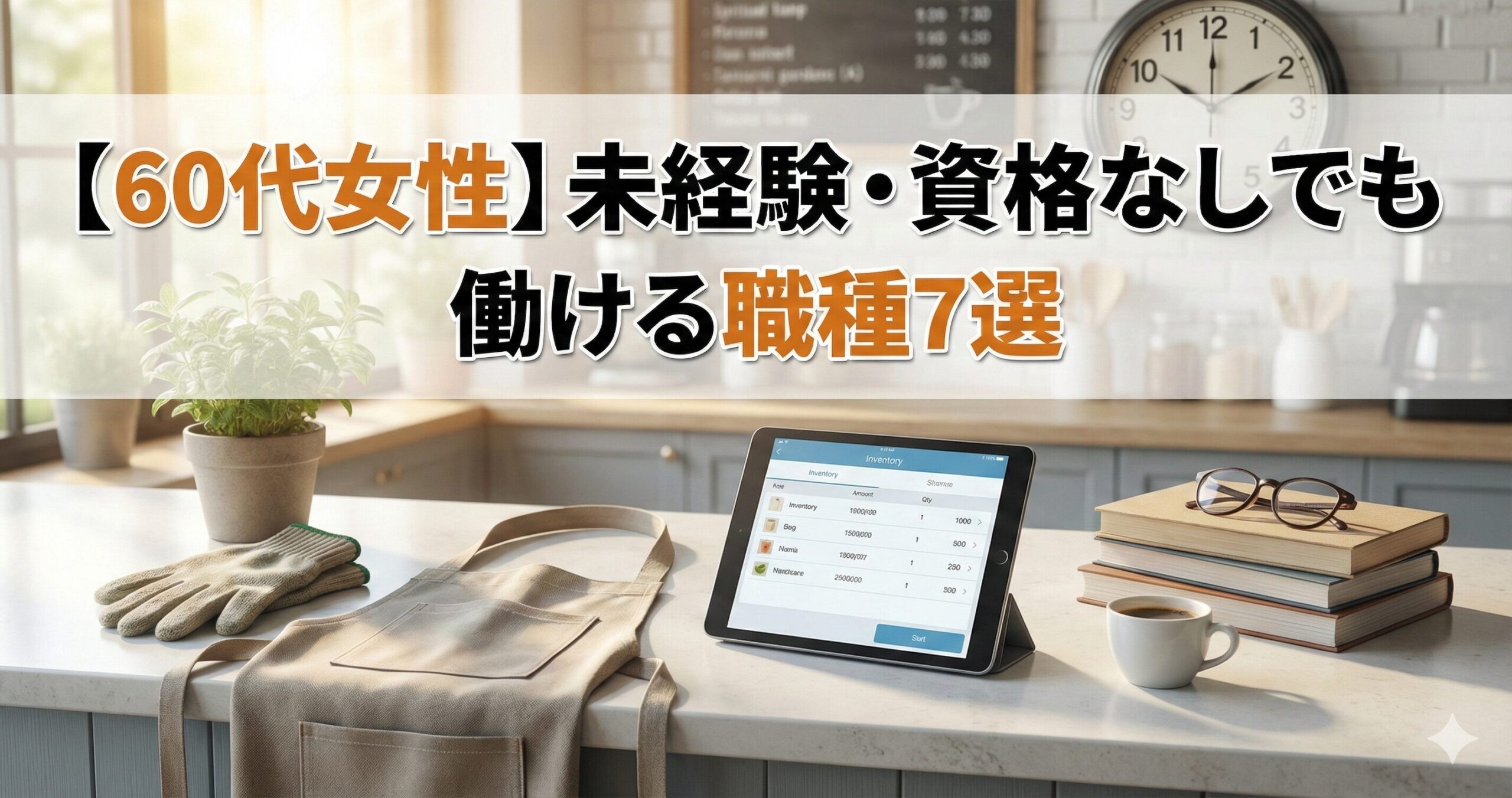 【60代女性】未経験・資格なしでも働ける職種7選｜体力に自信がない人が選ぶべき「座り仕事」の現実