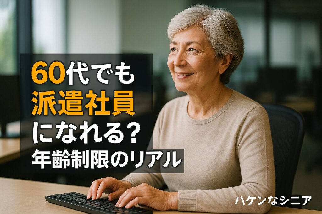 60代でも派遣社員になれる?年齢制限のリアルと「本当は何歳まで働けるか」の真実