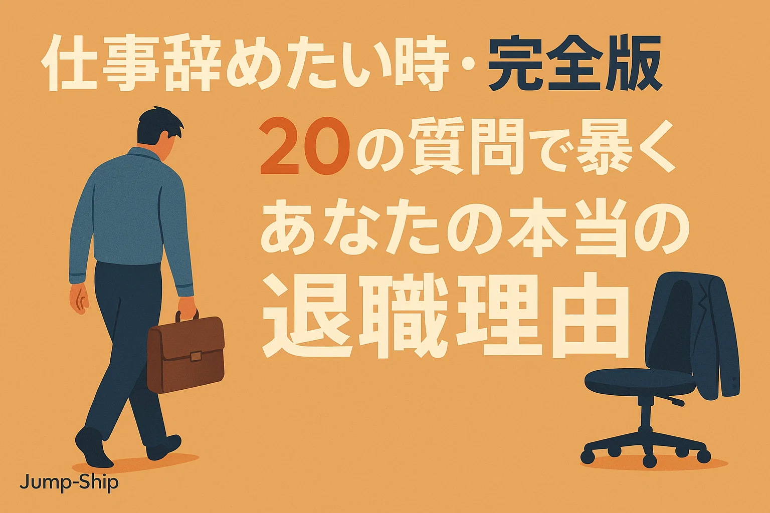 【仕事辞めたい時・完全版】20の質問で暴く、あなたの本当の退職理由