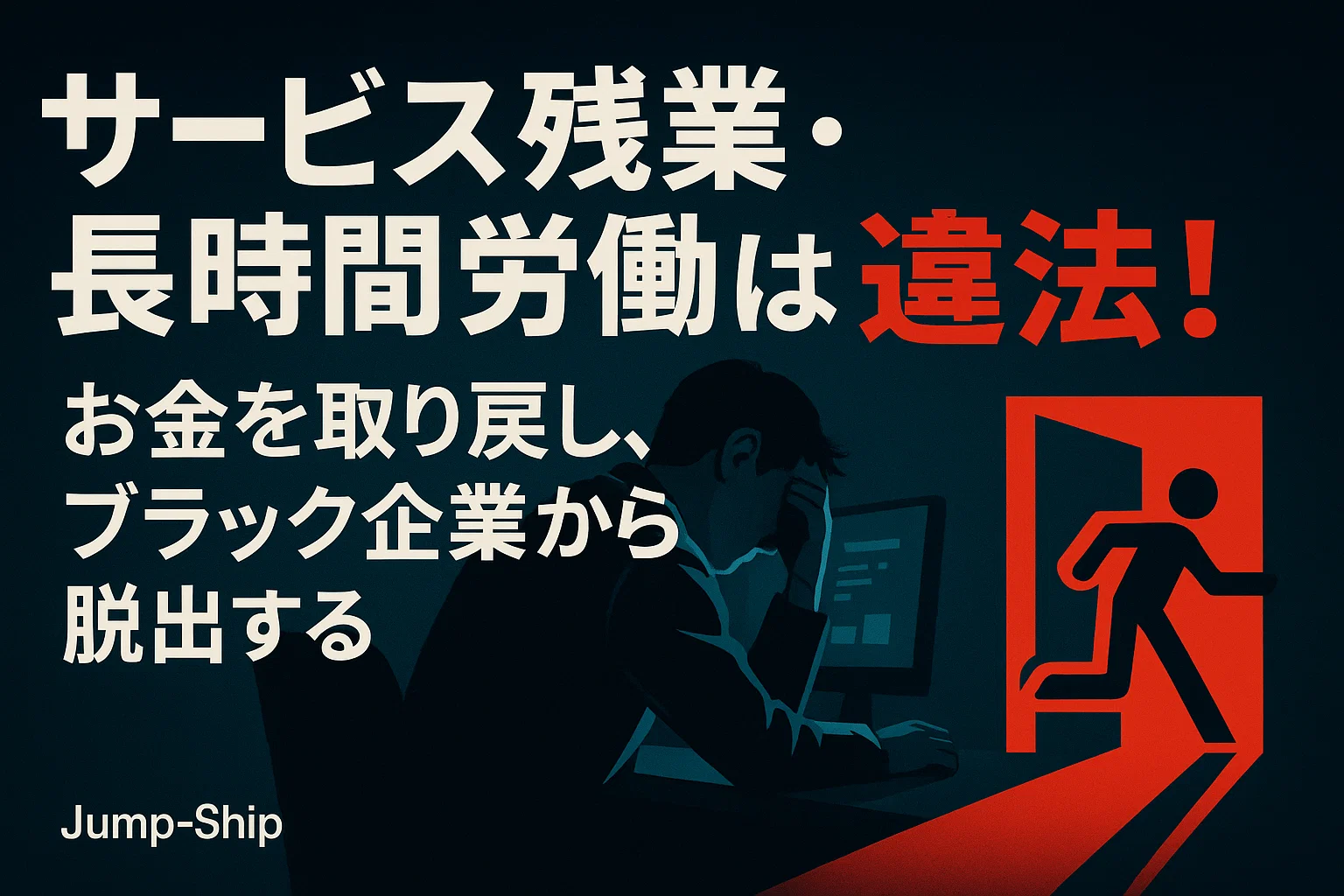 サービス残業・長時間労働は違法!お金を取り戻し、ブラック企業から脱出する
