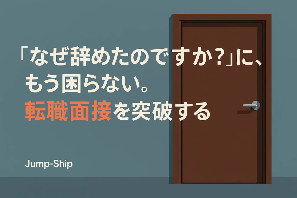 「なぜ辞めたのですか?」に、もう困らない。転職面接を突破する