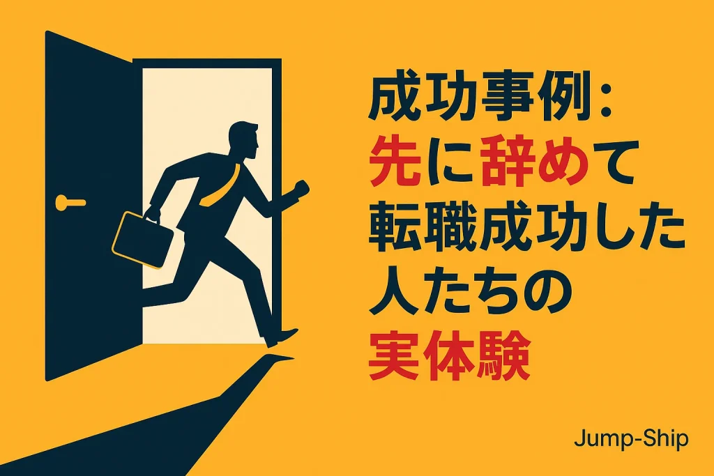 成功事例:先に辞めて転職成功した人たちの実体験