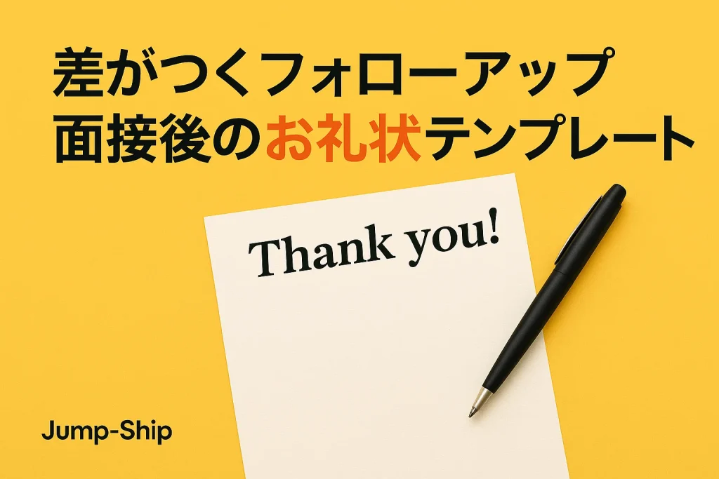 【差がつくフォローアップ】面接後のお礼状テンプレート