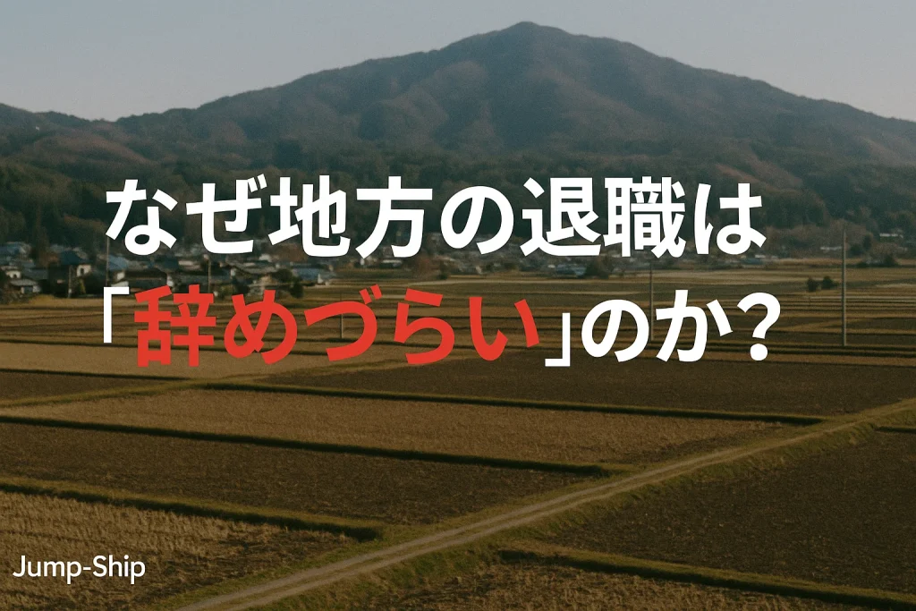 なぜ地方の退職は「辞めづらい」のか?