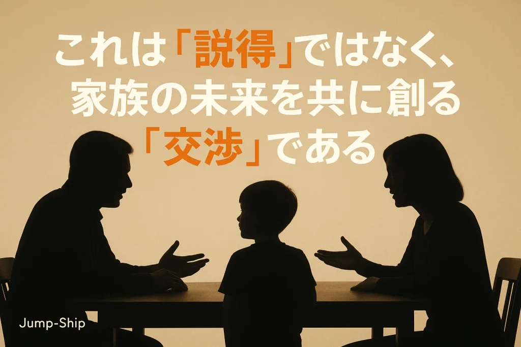 これは「説得」ではなく、家族の未来を共に創る「交渉」である