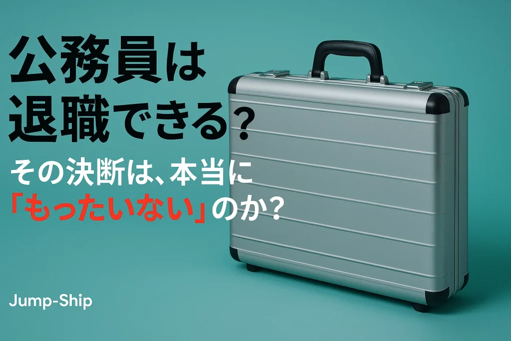 公務員は退職できる？その決断は、本当に「もったいない」のか？