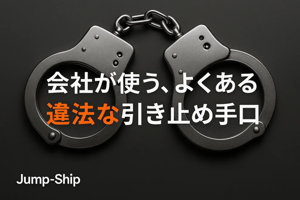 会社が使う、よくある違法な引き止め手口