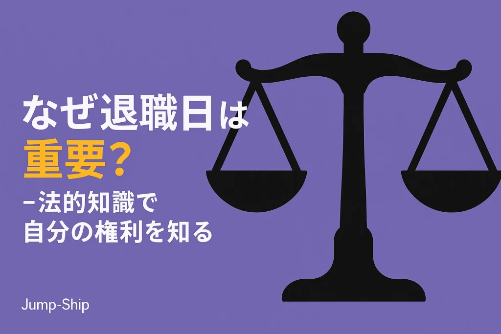なぜ退職日は重要?- 法的知識で自分の権利を知る