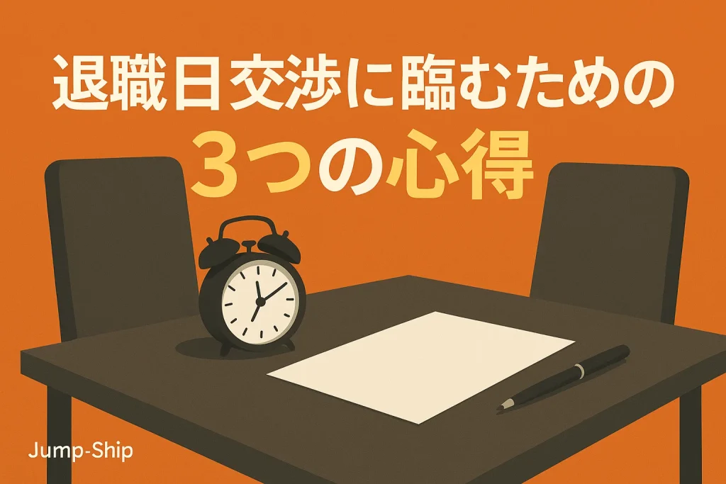 退職日交渉に臨むための3つの心得(あっさり、気まずい)