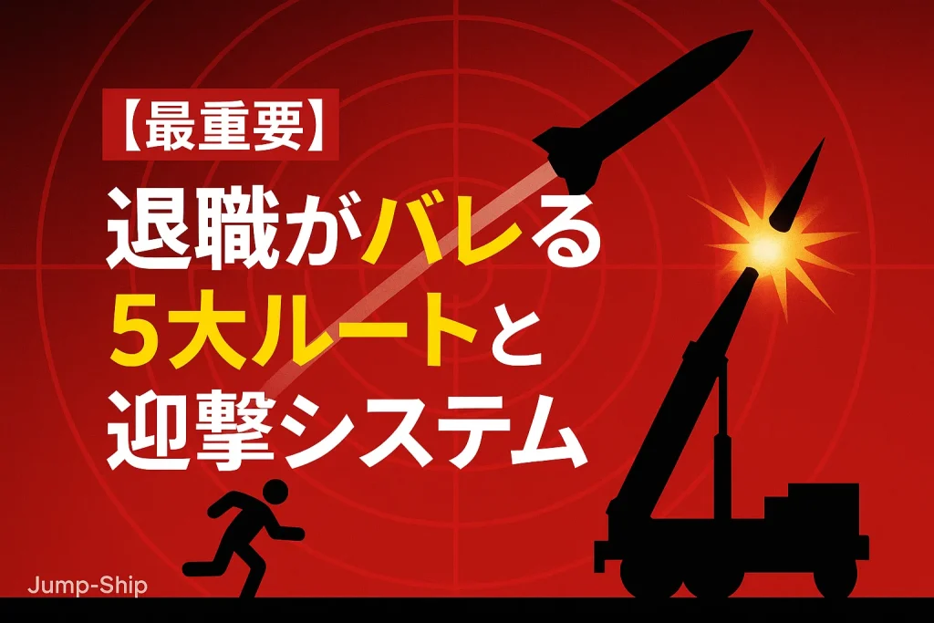 【最重要】退職がバレる5大ルートと迎撃システム