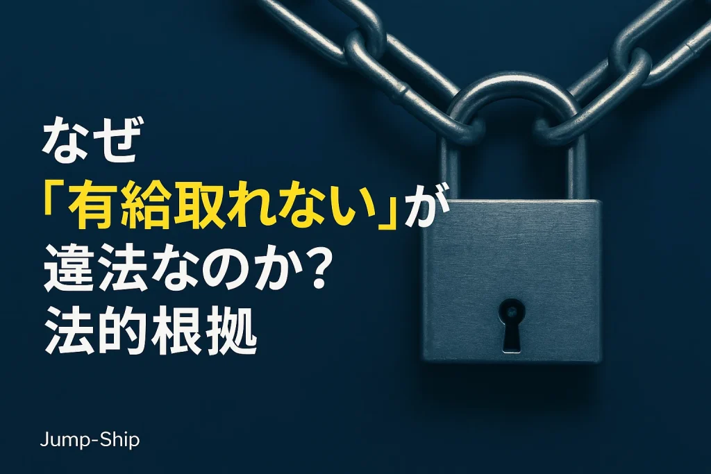 なぜ「有給取れない」が違法なのか？法的根拠