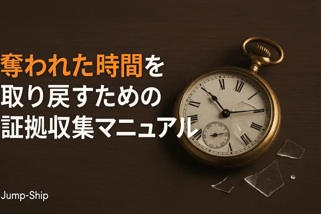 奪われた時間を取り戻すための証拠収集マニュアル
