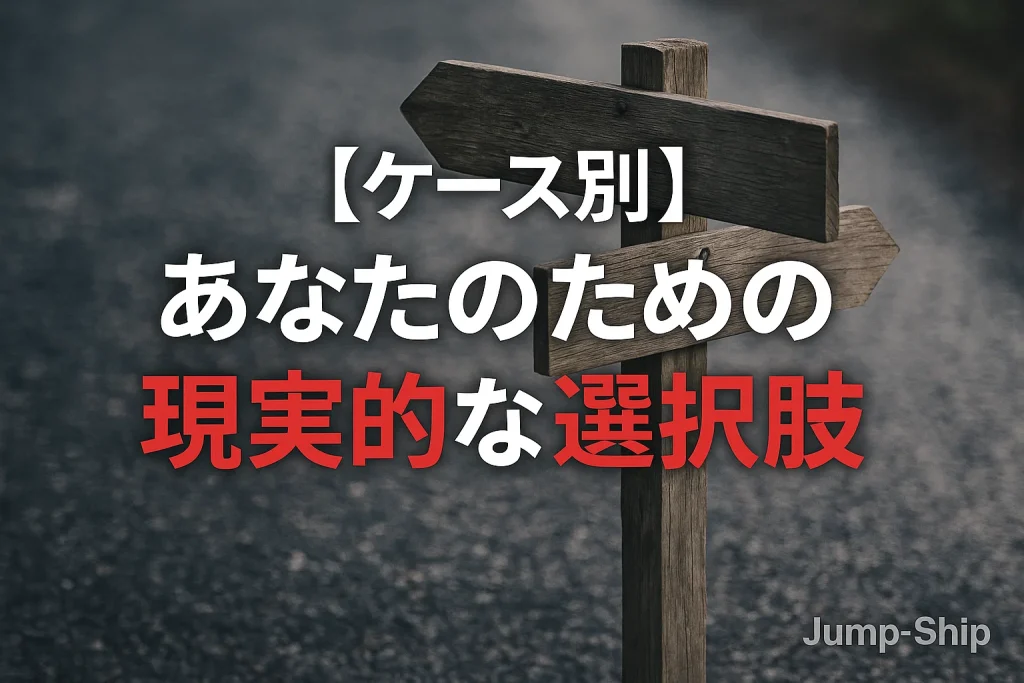 30代【ケース別】あなたのための「現実的な選択肢」