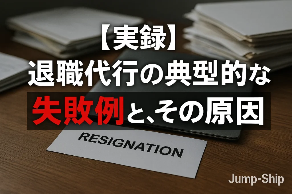 【実録】退職代行の典型的な失敗例と、その原因