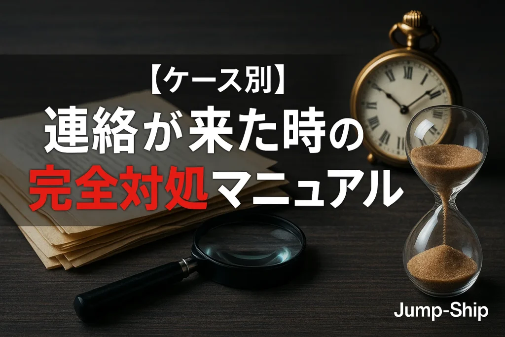 【ケース別】連絡が来た時の完全対処マニュアル