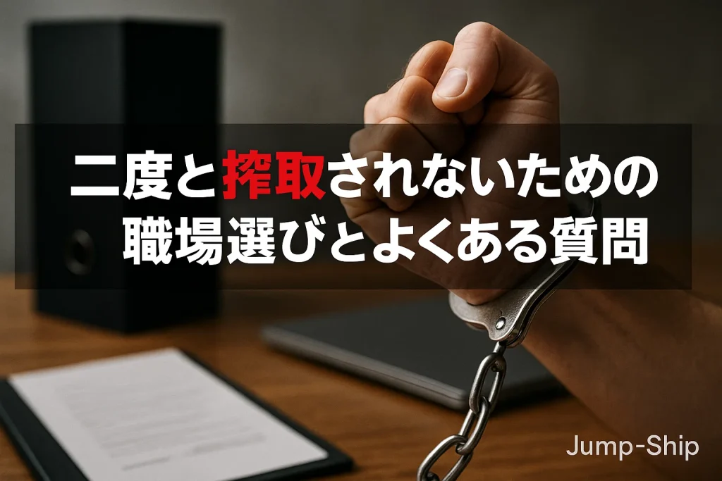 ブラック企業に二度と搾取されないための職場選びとよくある質問