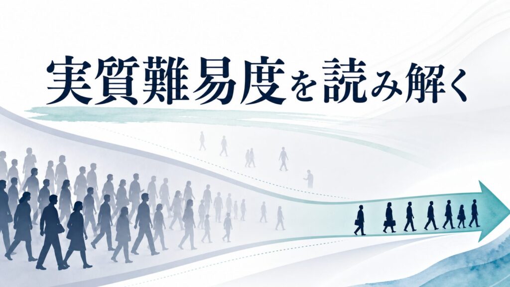 「実質合格率」で見る本当の難易度【独自視点】