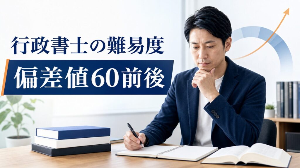 行政書士の難易度は偏差値60前後｜他資格比較と攻略法【2026年最新】