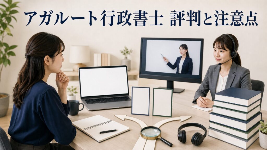 アガルート行政書士の評判は？合格率の対象範囲と正直なデメリット【2026年最新】