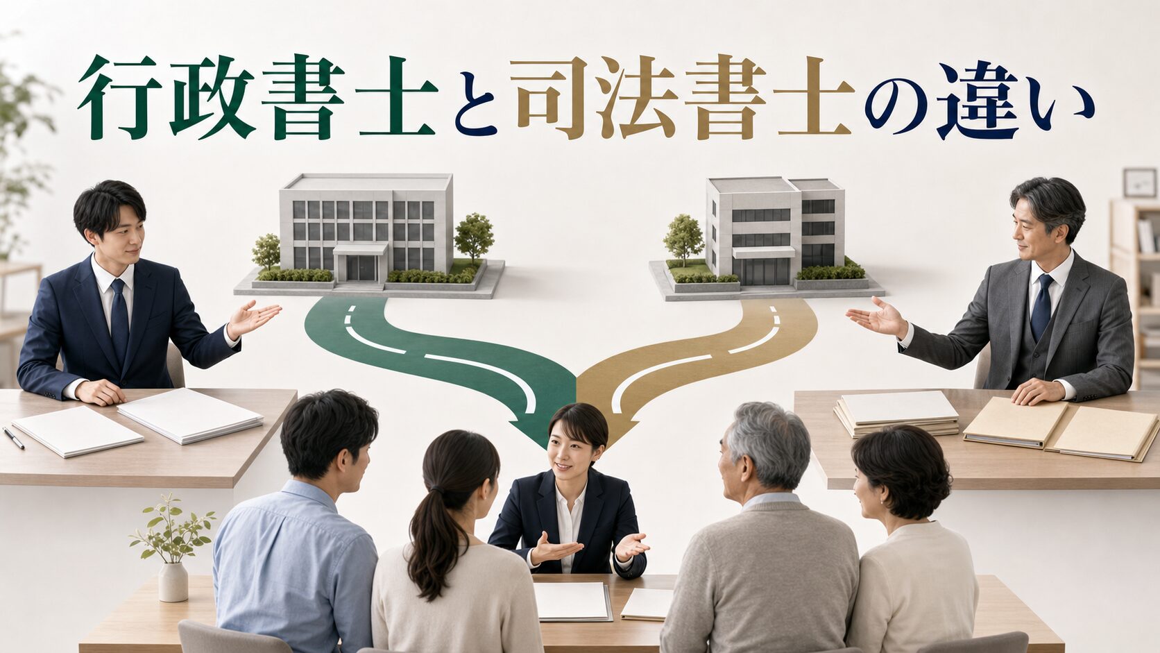 行政書士と司法書士の違いとは？業務・難易度・年収を2025年度データで正直比較