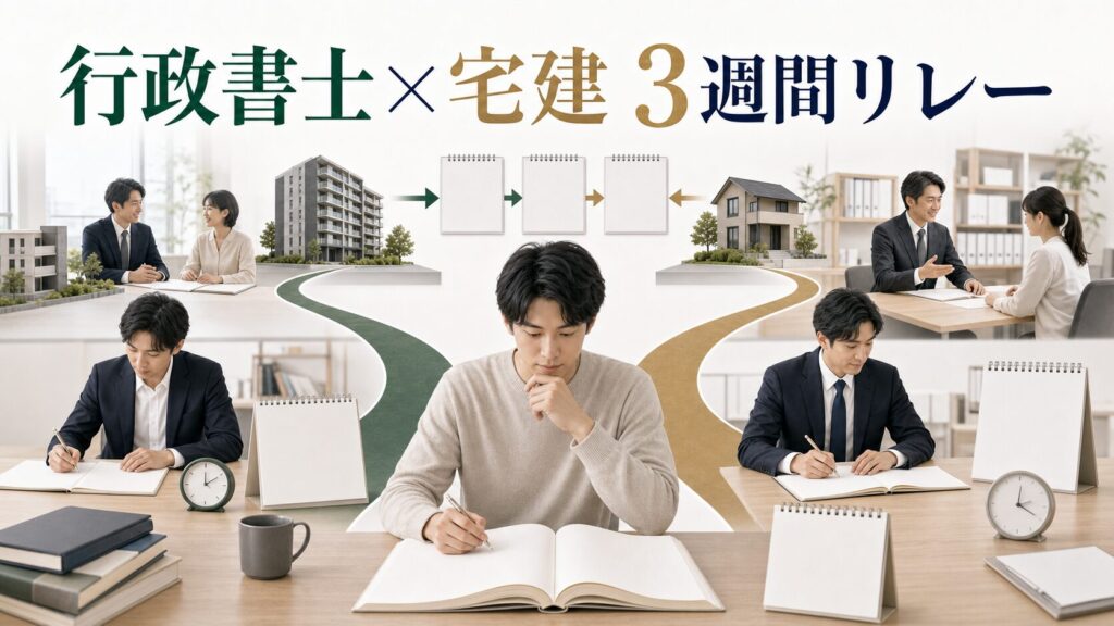 行政書士と宅建の違いとダブル受験——10月→11月「3週間リレー」の設計図【2026年】