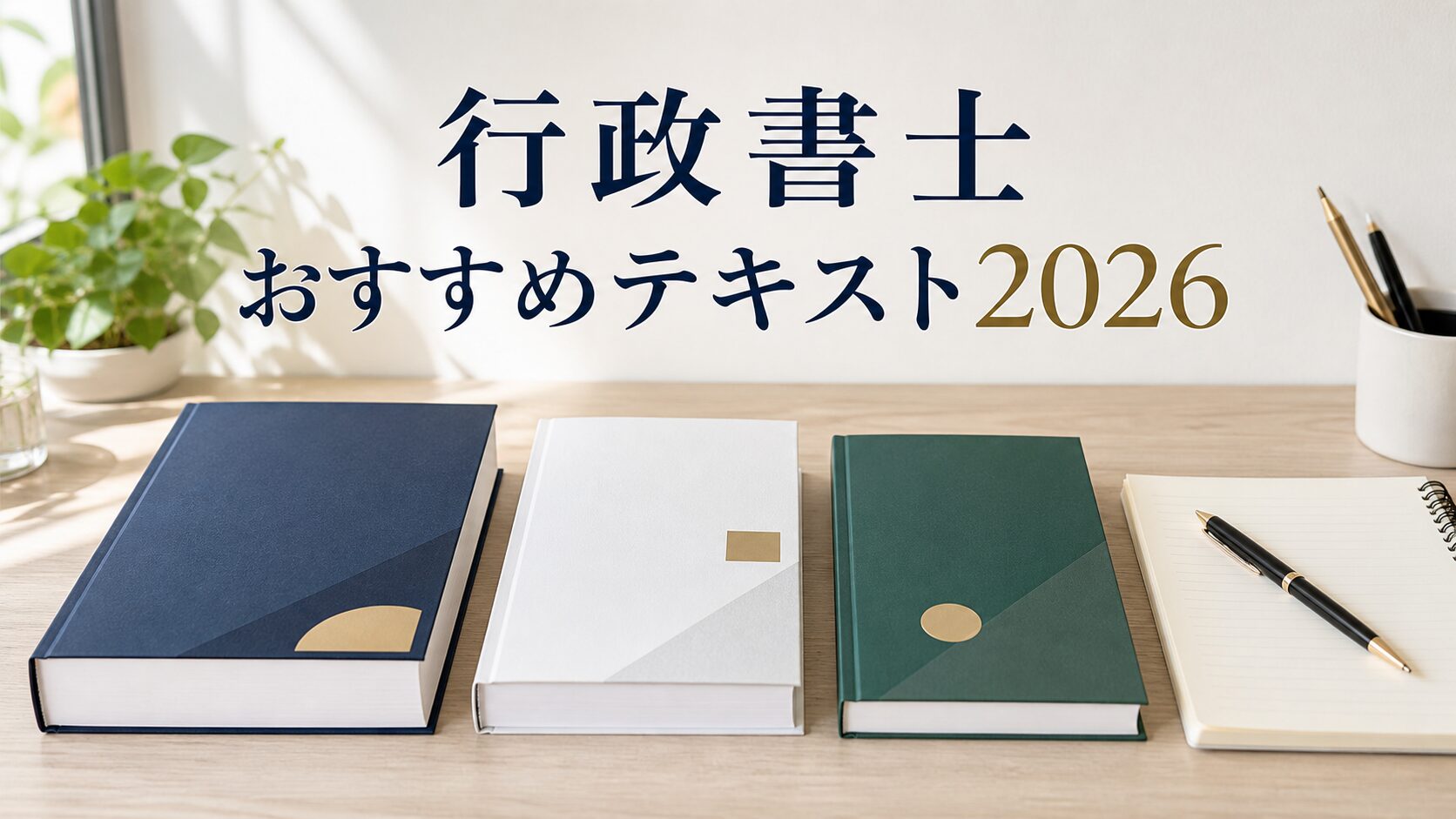 行政書士のおすすめテキスト2026年版｜独学合格に必要な3種と選び方