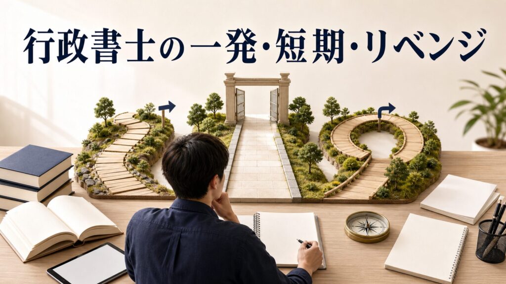 行政書士の一発合格率は約4割｜短期合格の条件とリベンジ敗因診断【2026年最新】