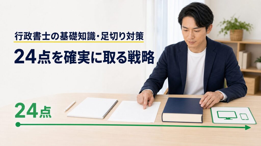 行政書士の基礎知識（一般知識）足切り対策｜24点を確実に取る戦略【2026年最新】