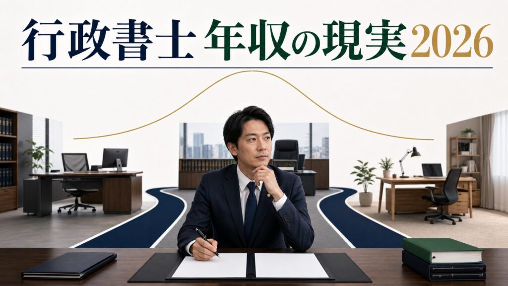 行政書士の年収の現実2026｜平均591万円の嘘と働き方別リアル