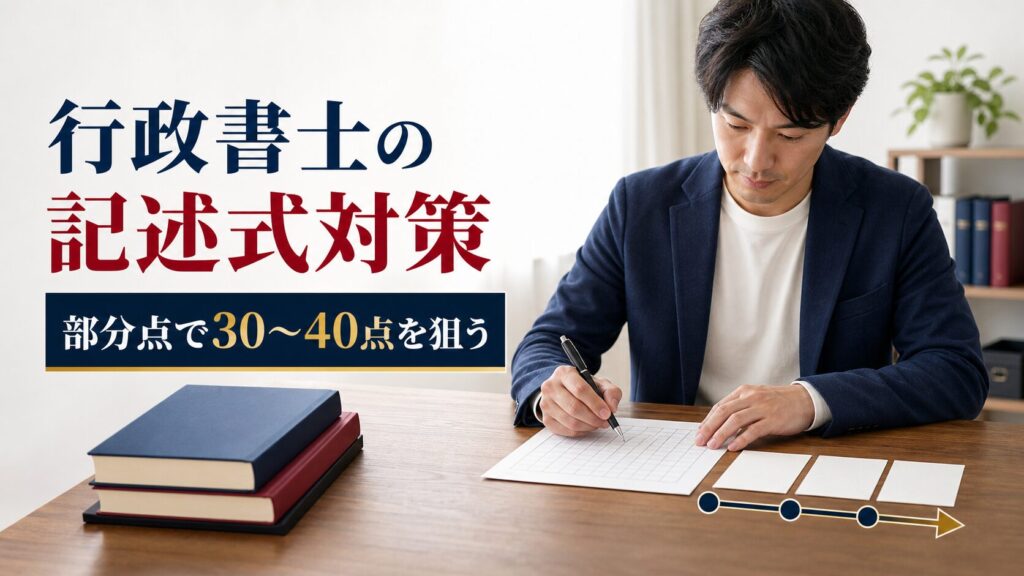 行政書士の記述式対策｜部分点で30〜40点を取る4ステップ【2026年最新】