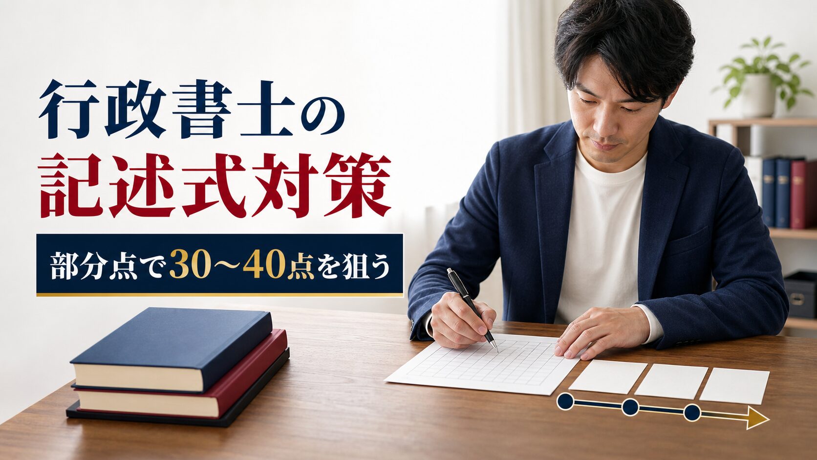 行政書士の記述式対策｜部分点で30〜40点を取る4ステップ【2026年最新】