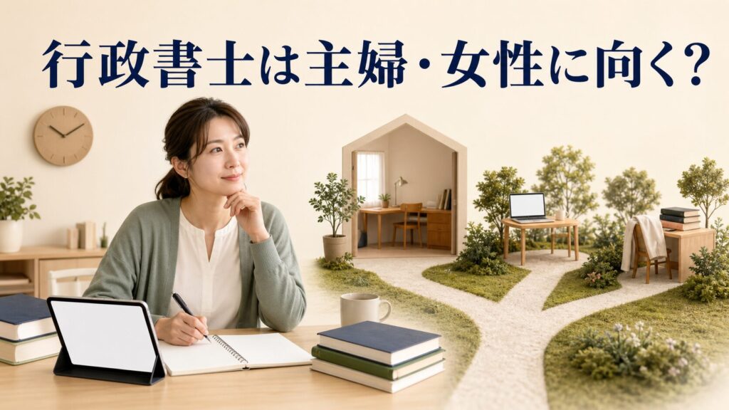 行政書士は主婦・女性に向く？両立・在宅開業と「意味ない」の真相【2026年】