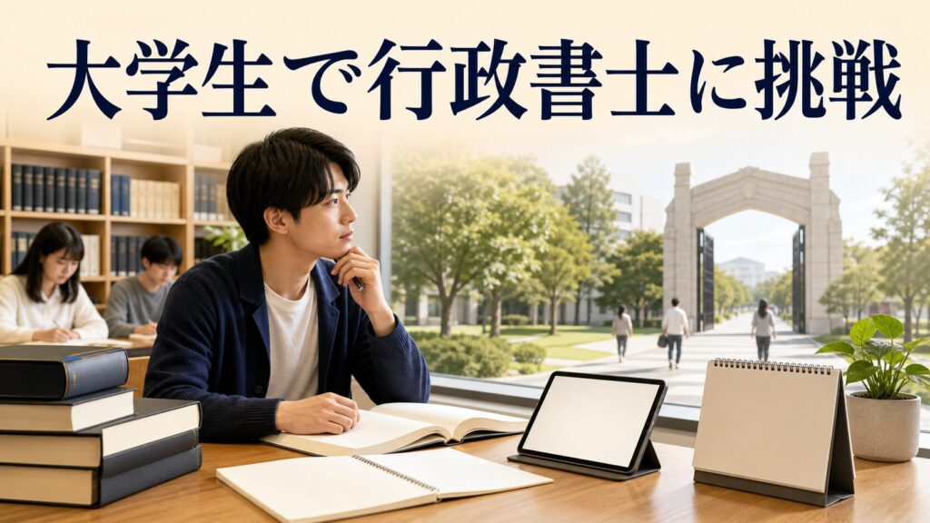 行政書士は大学生のうちに取るべき？在学中合格の価値と学年別逆算プラン【2026年】