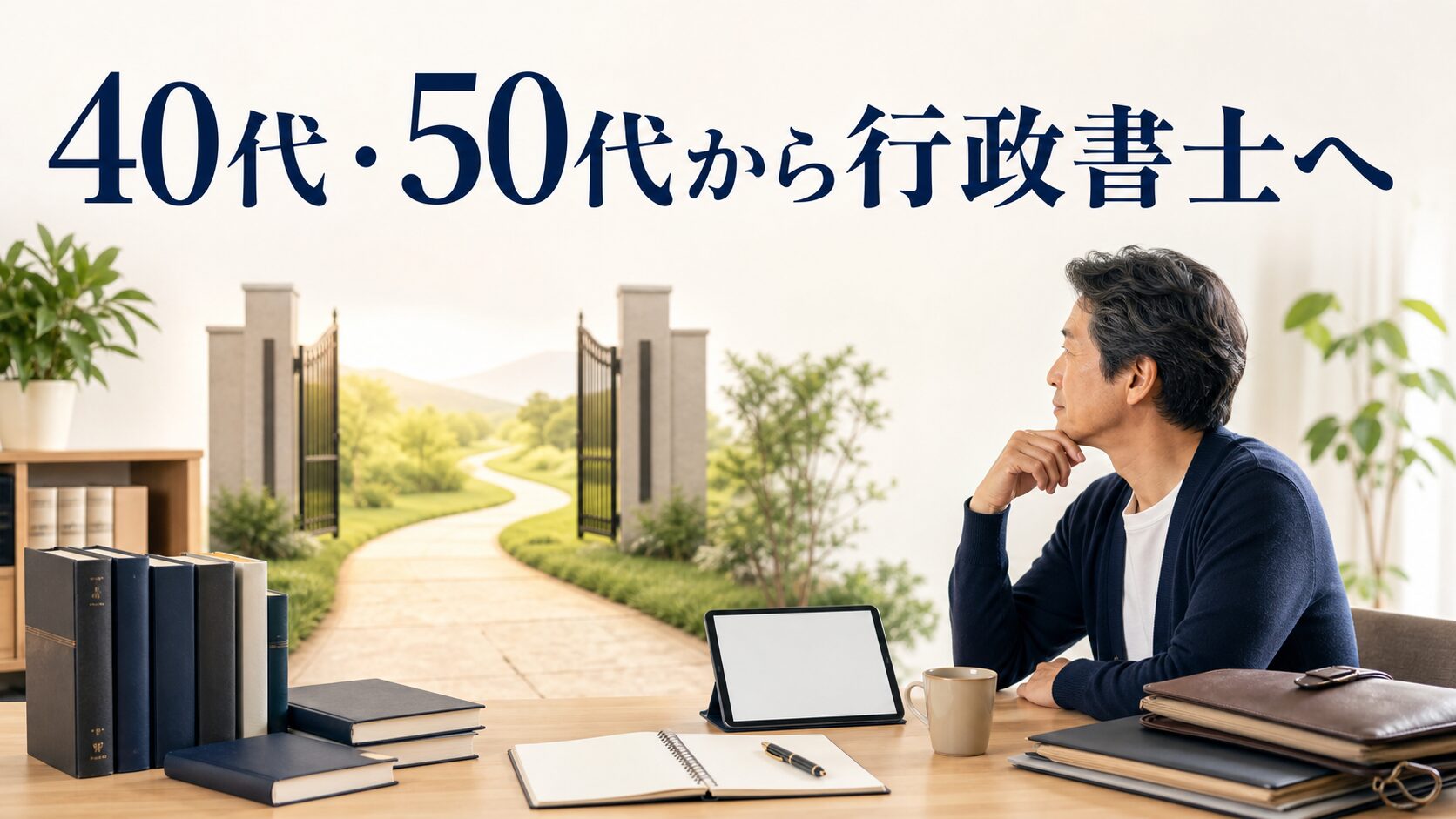 行政書士は未経験・40代50代からでも遅くない？データで見る現実と年代別戦略【2026年】