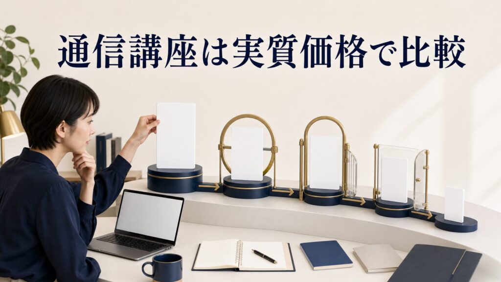 行政書士通信講座の料金比較【2026年7月】実質価格でみる本当に安い講座