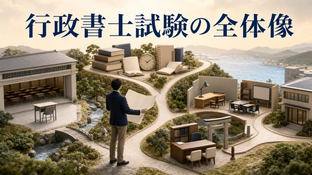 行政書士試験とは？合格率・勉強時間・年収まで全体像を1枚で【2026年最新】