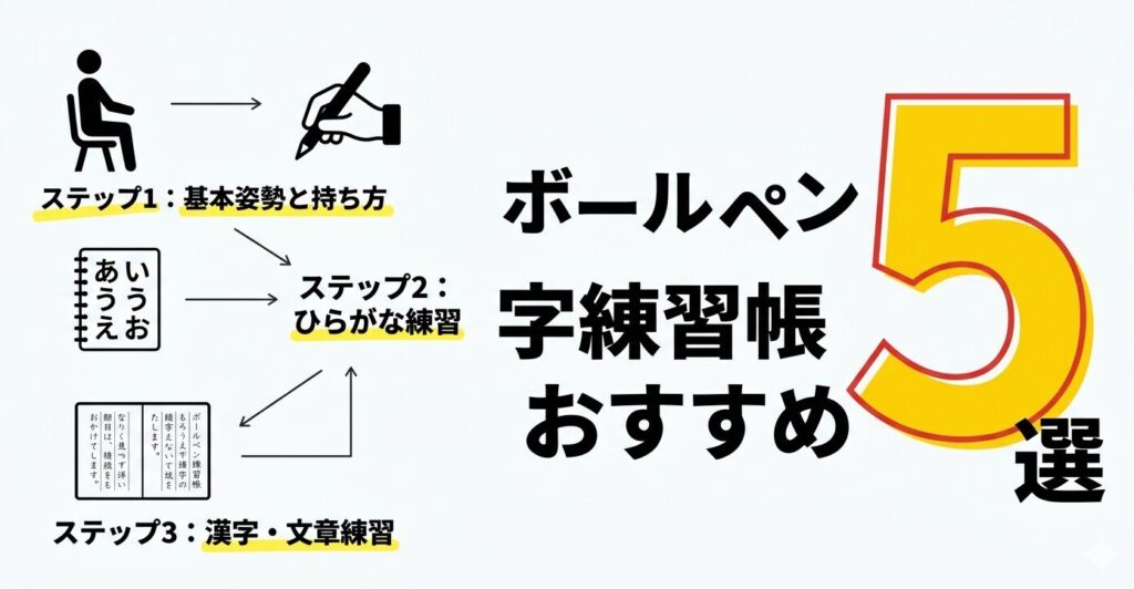ボールペン字練習帳おすすめ5選｜初心者〜中級者向け選び方完全ガイド