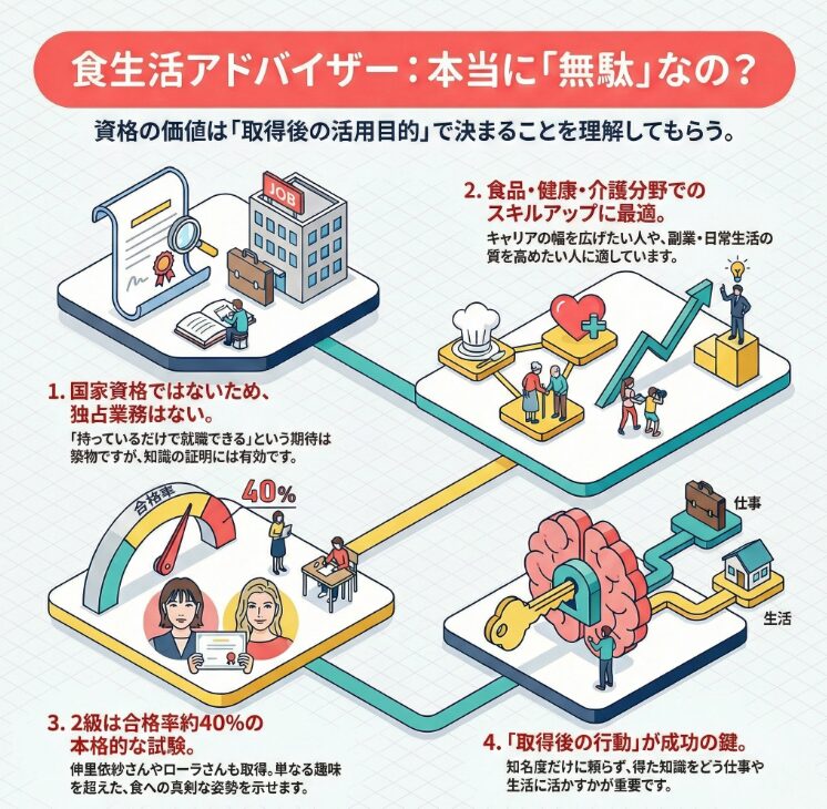 食生活アドバイザーは無駄？取る意味はある？正直に解説