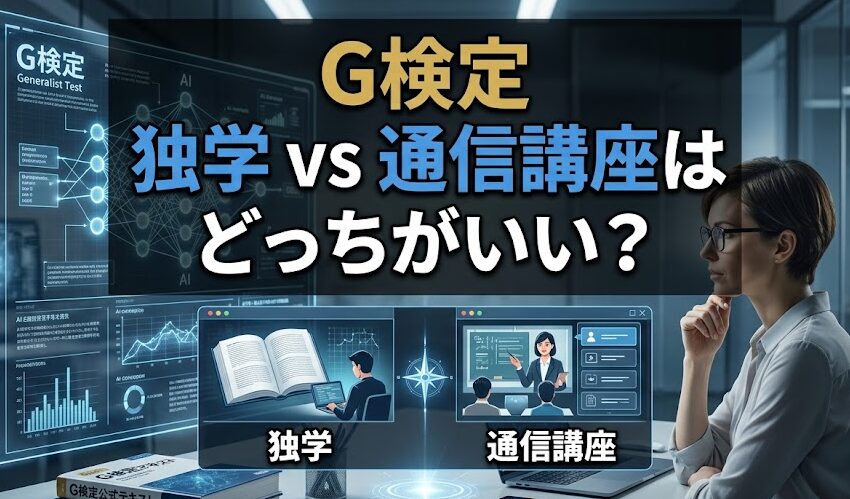 G検定 独学 vs 通信講座はどっちがいい？合格率・コスト・向いている人を比較
