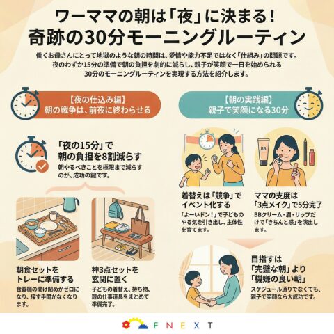 朝30分の支度術｜ワーママの朝は「夜」に決まる！30分で支度を終える ...
