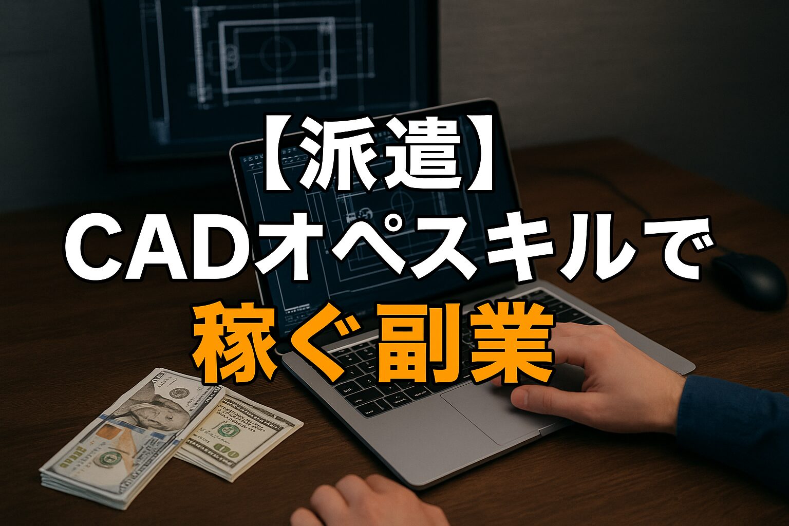 【派遣CADオペ】スキルで稼ぐ副業|在宅ワークの単価相場と案件獲得方法