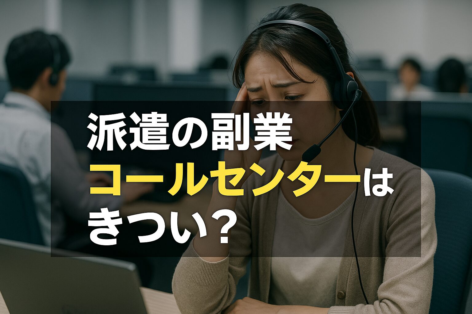 派遣の副業「コールセンター」はきつい?在宅は可能?おすすめ派遣会社